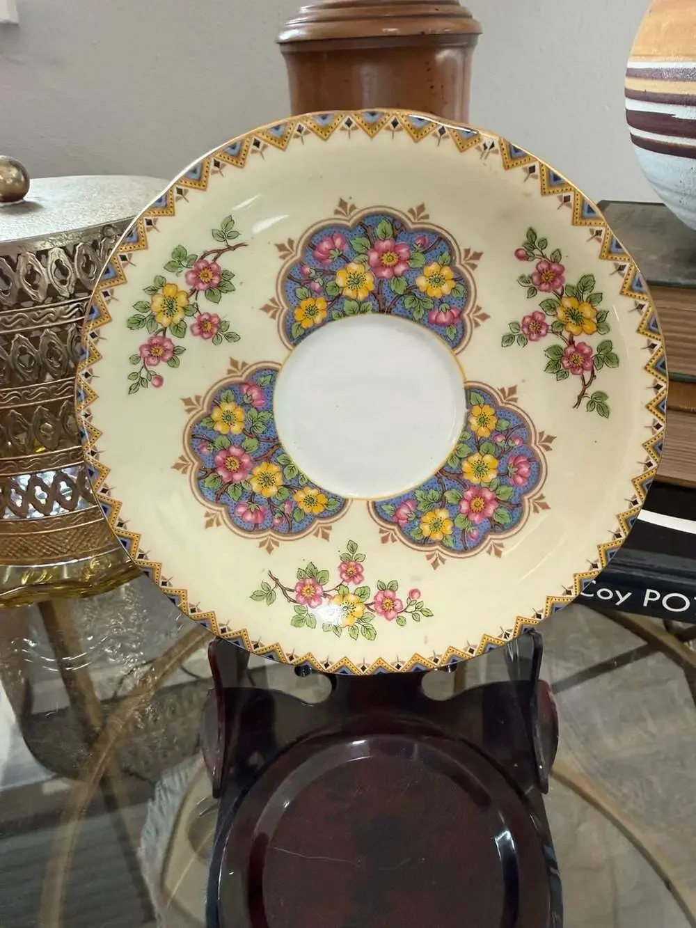 Aynsley Bone China Floral Saucer C405